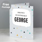 Personalised Any Message Geometric Design Card - Image 3