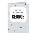 Personalised Any Message Geometric Design Card - Image 5