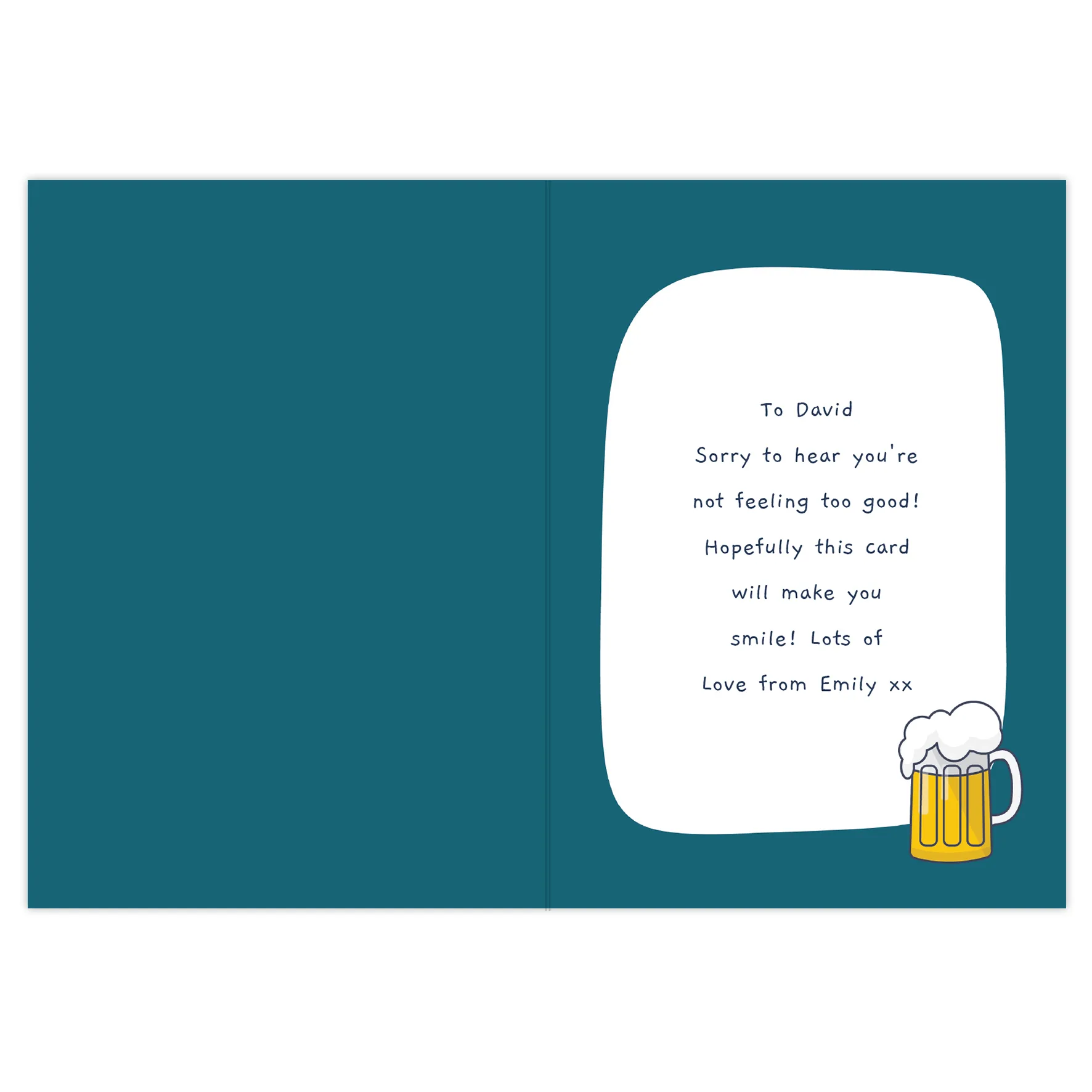 Personalised 'Get Well Soon' Beer Design Card - Image 2