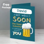 Personalised 'Get Well Soon' Beer Design Card - Image 3
