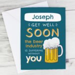 Personalised 'Get Well Soon' Beer Design Card - Image 4