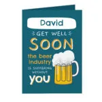 Personalised 'Get Well Soon' Beer Design Card - Image 5
