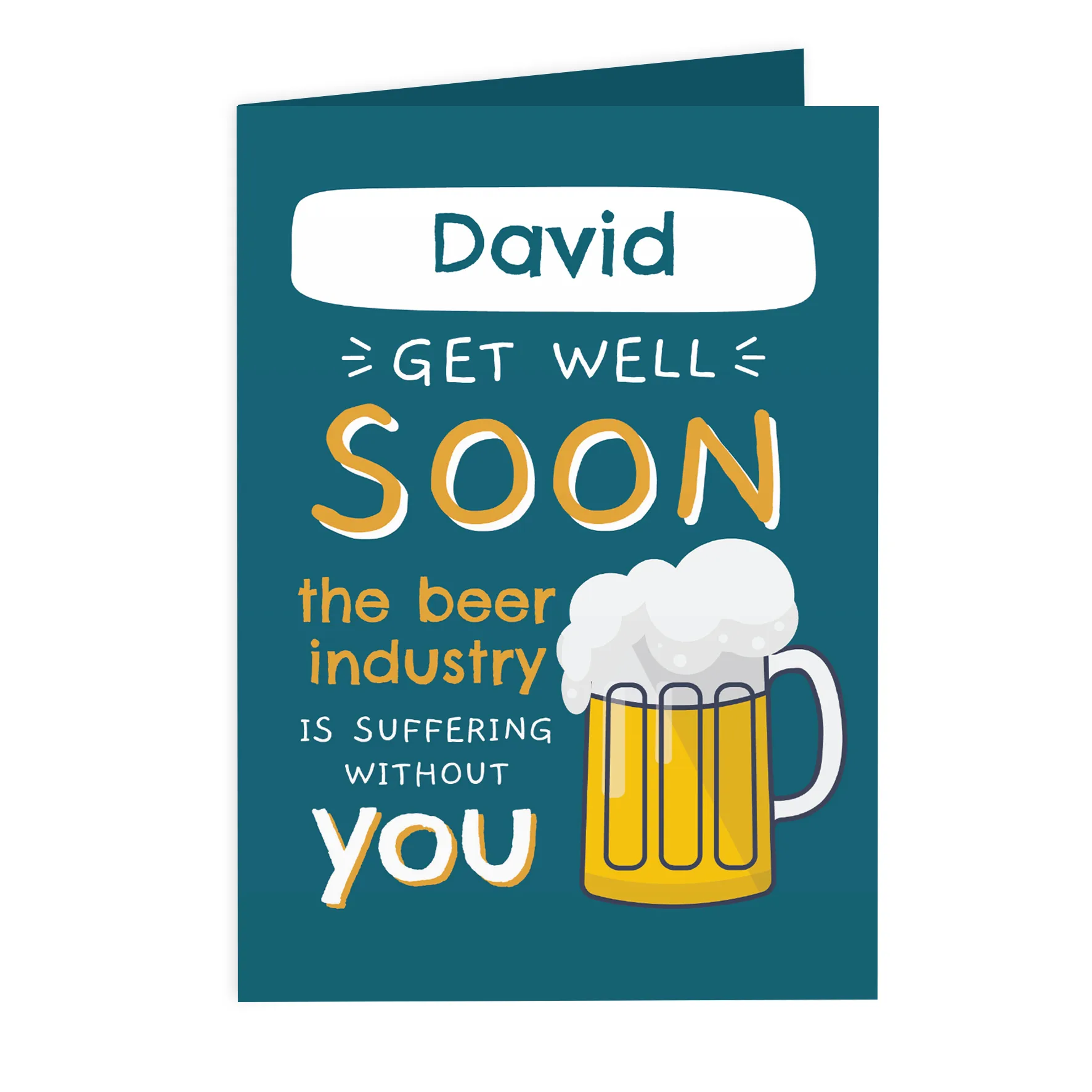 Personalised 'Get Well Soon' Beer Design Card - Image 5