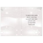 Personalised 'Wishing You A Very Merry Christmas' Snow Globe Design Card - Image 2