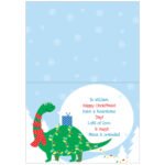 Personalised Children's Dinosaur 'Have A Roarsome Christmas' Card - Image 2