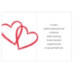 Personalised 'Our First Valentine's Together' Card - Image 2