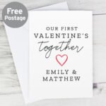 Personalised 'Our First Valentine's Together' Card - Image 3