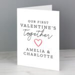 Personalised 'Our First Valentine's Together' Card - Image 4