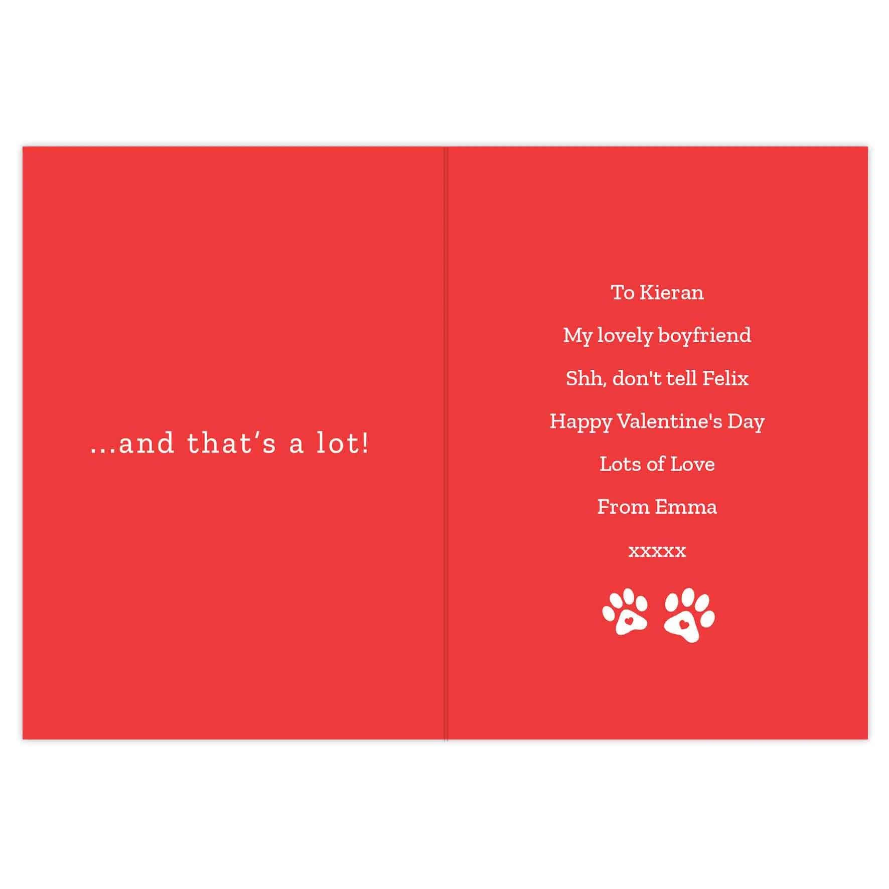 Personalised 'I Love You More Than The Cat' Card - Image 2