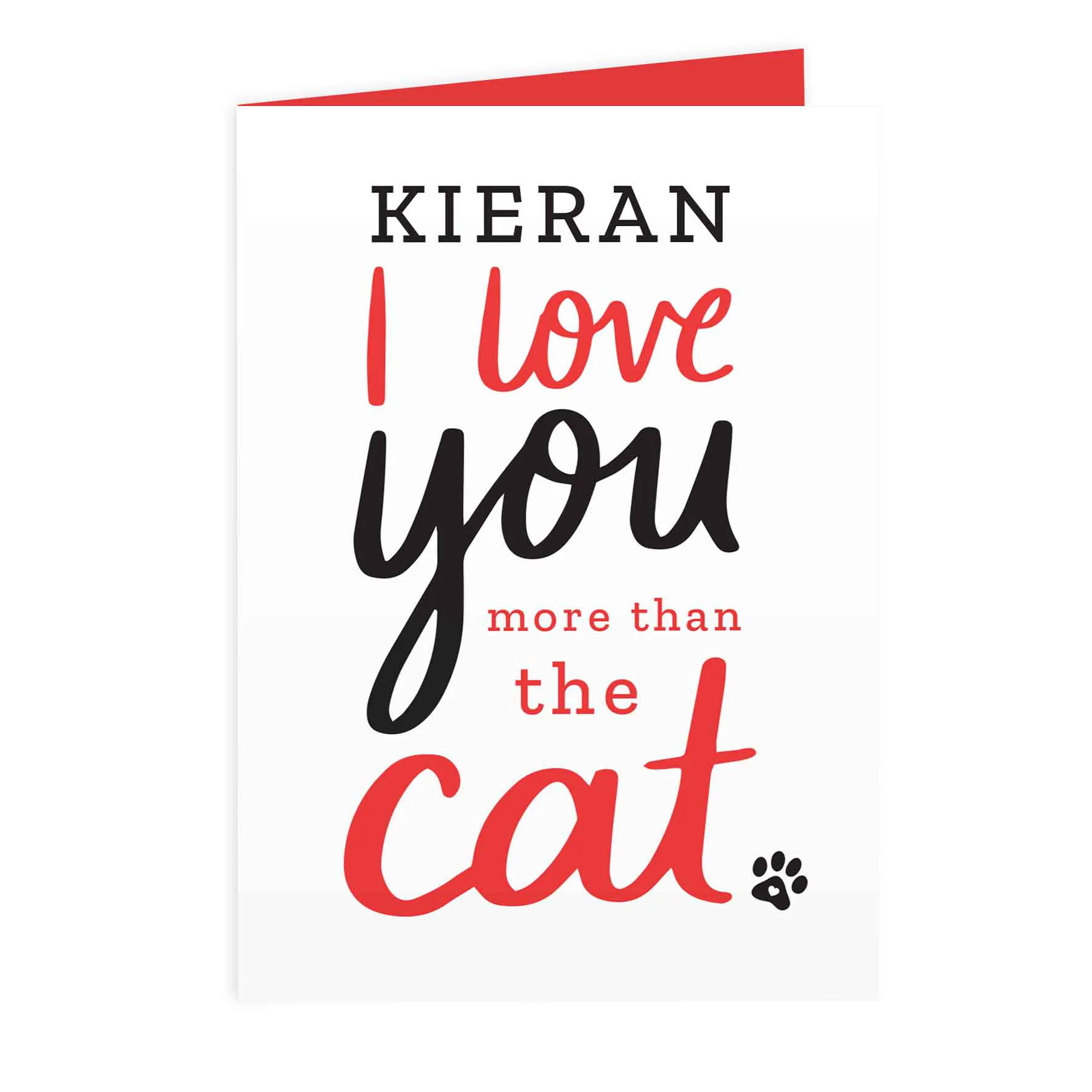 Personalised 'I Love You More Than The Cat' Card - Image 5