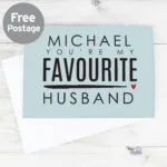 Personalised 'You're My Favourite Husband' Card - Image 2