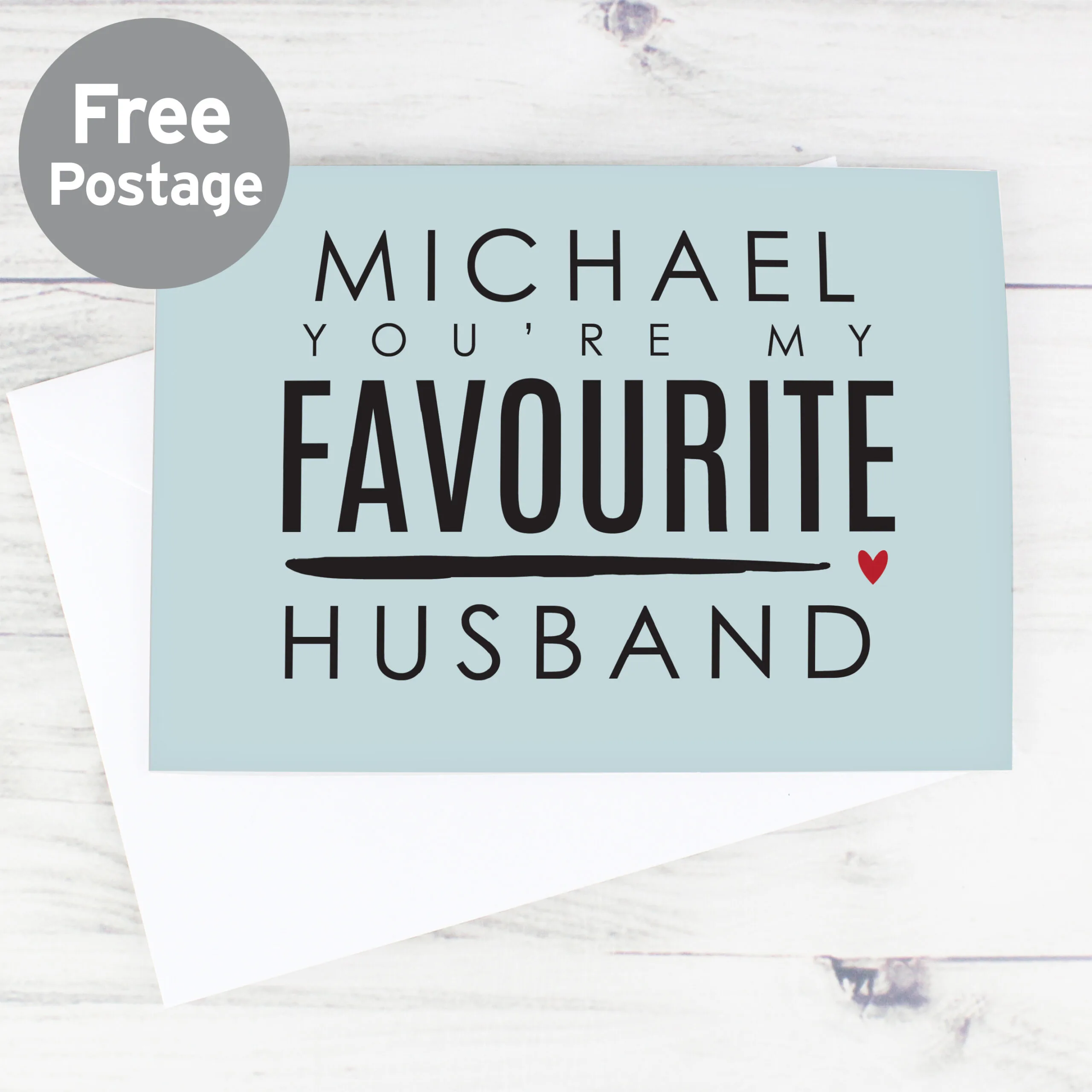 Personalised 'You're My Favourite Husband' Card - Image 2