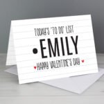 Personalised Today's 'To Do' List 'Happy Valentine's Day' Card