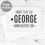 Personalised Today's 'To Do' List 'Happy Valentine's Day' Card - Image 2