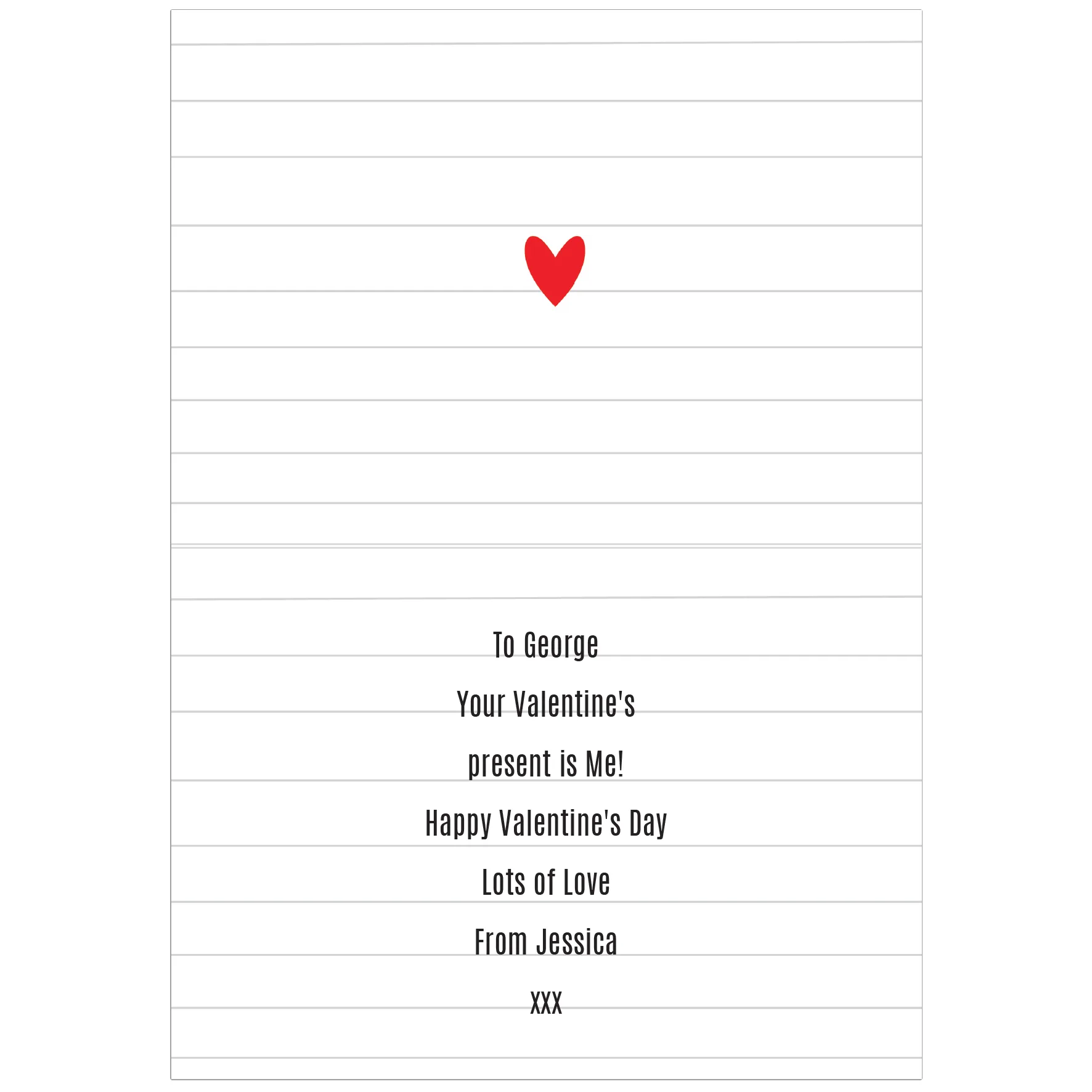 Personalised Today's 'To Do' List 'Happy Valentine's Day' Card - Image 3