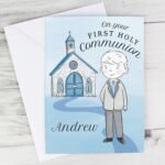 Personalised Boys 'On Your First Holy Communion' Card - Image 4