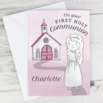Personalised Girls 'On Your First Holy Communion' Card - Image 4