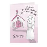 Personalised Girls 'On Your First Holy Communion' Card - Image 5