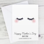 Personalised Eyelashes Design Greeting Card