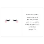 Personalised Eyelashes Design Greeting Card - Image 2