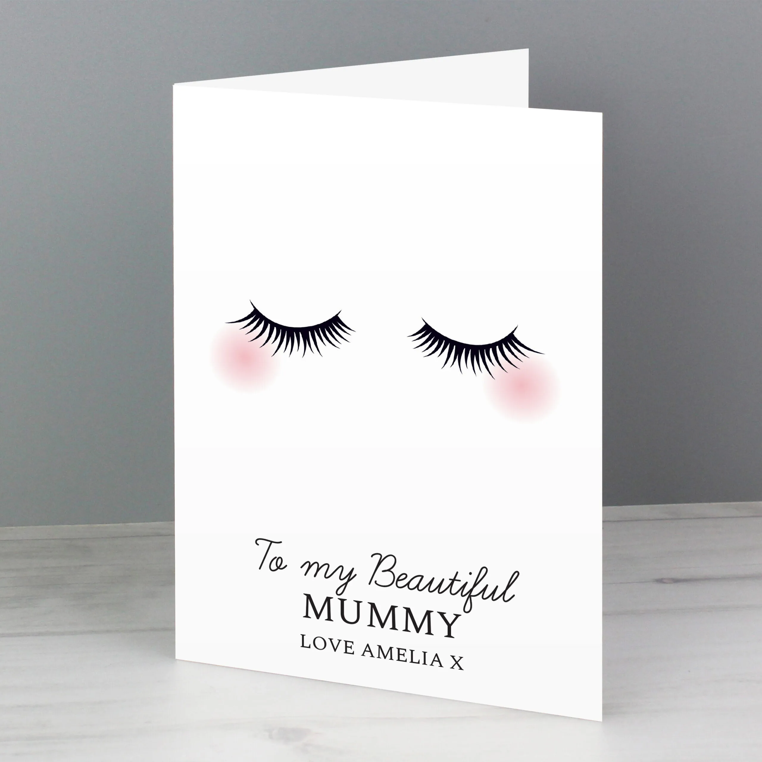 Personalised Eyelashes Design Greeting Card - Image 3