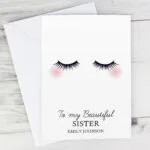Personalised Eyelashes Design Greeting Card - Image 4
