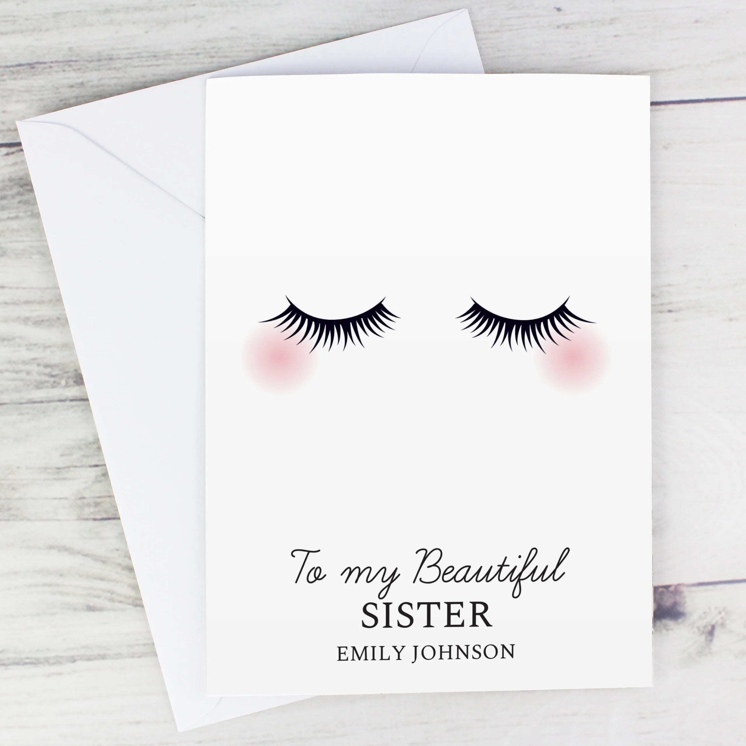Personalised Eyelashes Design Greeting Card - Image 4