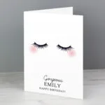 Personalised Eyelashes Design Greeting Card - Image 5