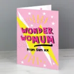 Personalised 'Wonder WoMum' Greeting Card
