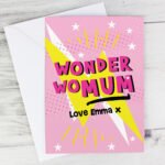 Personalised 'Wonder WoMum' Greeting Card - Image 4