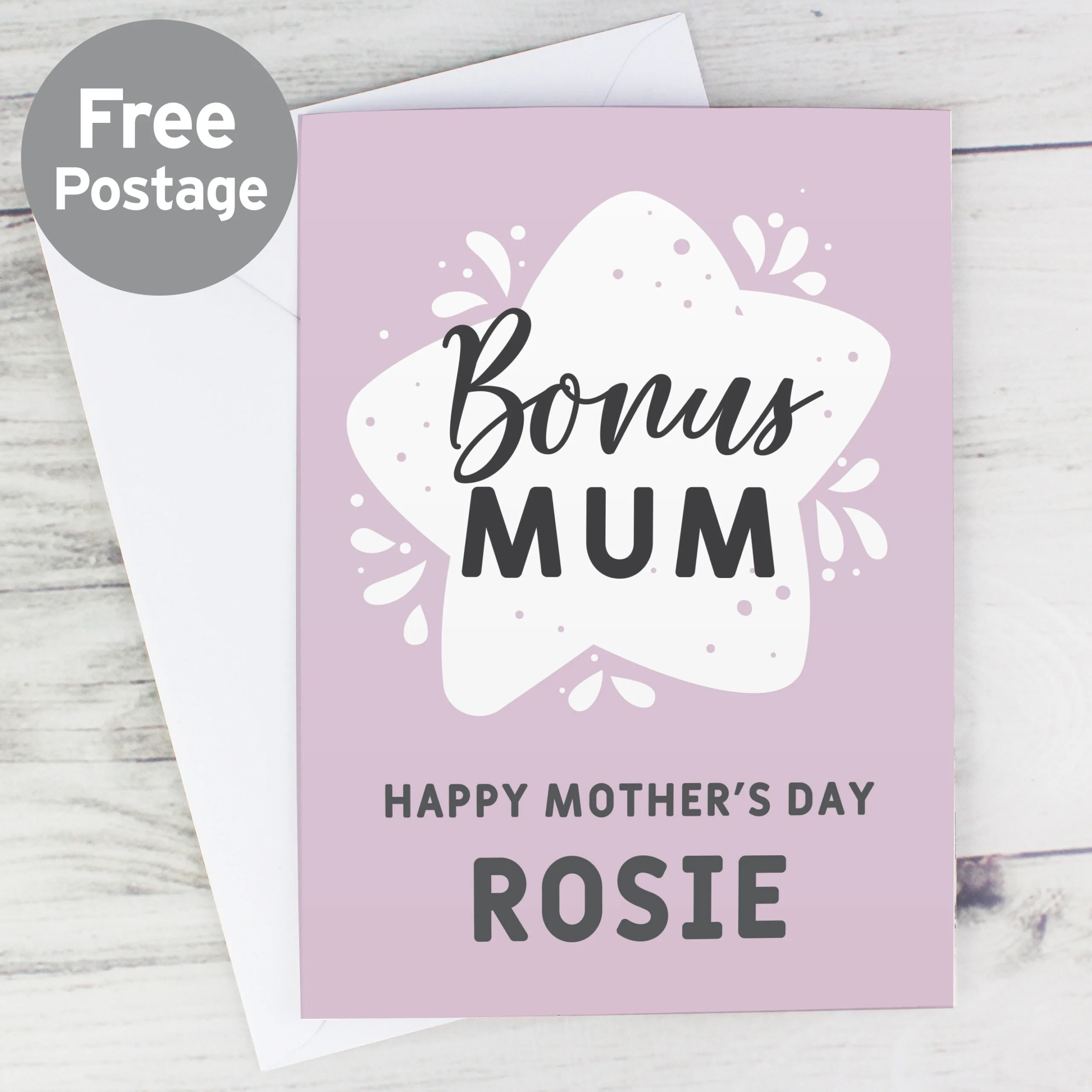 Personalised 'Bonus Mum' Greeting Card - Image 2