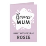 Personalised 'Bonus Mum' Greeting Card - Image 5