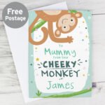 Personalised 'From Your Cheeky Monkey' Greeting Card - Image 2