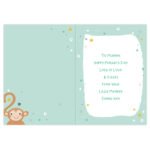 Personalised 'From Your Cheeky Monkey' Greeting Card - Image 3