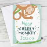 Personalised 'From Your Cheeky Monkey' Greeting Card - Image 5
