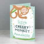 Personalised 'From Your Cheeky Monkey' Greeting Card - Image 6