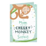 Personalised 'From Your Cheeky Monkey' Greeting Card - Image 7