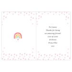 Personalised 'The World Is Brighter With You In It' Rainbow Design Card - Image 2