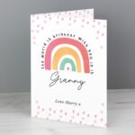 Personalised 'The World Is Brighter With You In It' Rainbow Design Card - Image 3