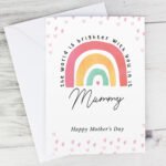 Personalised 'The World Is Brighter With You In It' Rainbow Design Card - Image 4