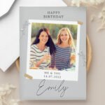 Personalised Grey Snapshot Design Photo Upload Greeting Card - Image 5