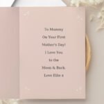 Personalised Pink Wreath Design Photo Upload Greeting Card - Image 2