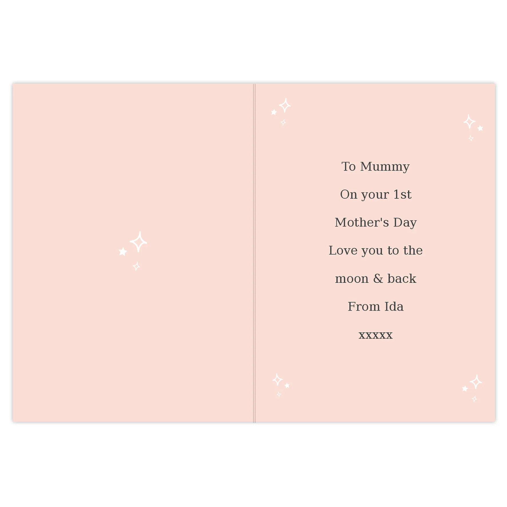 Personalised Pink Wreath Design Photo Upload Greeting Card - Image 5