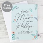Personalised 'You're Like A Mum To Me' Greeting Card - Image 2