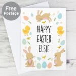 Personalised Easter Bunny & Chick Design Card - Image 2