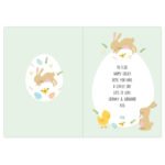 Personalised Easter Bunny & Chick Design Card - Image 3