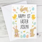 Personalised Easter Bunny & Chick Design Card - Image 6