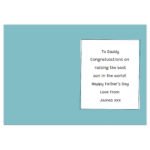 Personalised 'Well Done Dad I Turned Out Great' Card - Image 3