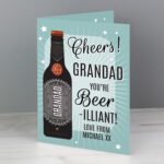 Personalised 'Cheers! You're Beer-illiant' Card
