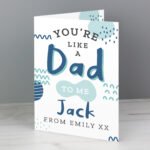 Personalised 'You're Like A Dad To Me' Card